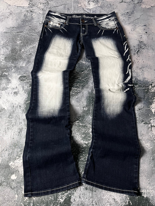 Blue Queen low waist skinny bootcut Jeans (M)