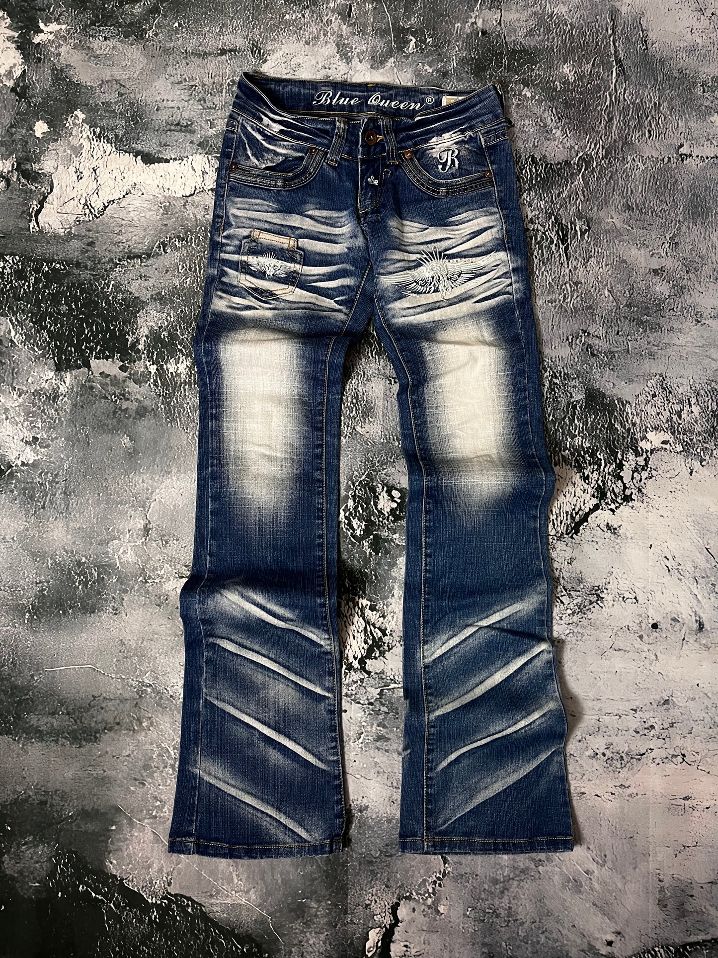 Blue Queen low waist skinny bootcut Jeans (XXS)