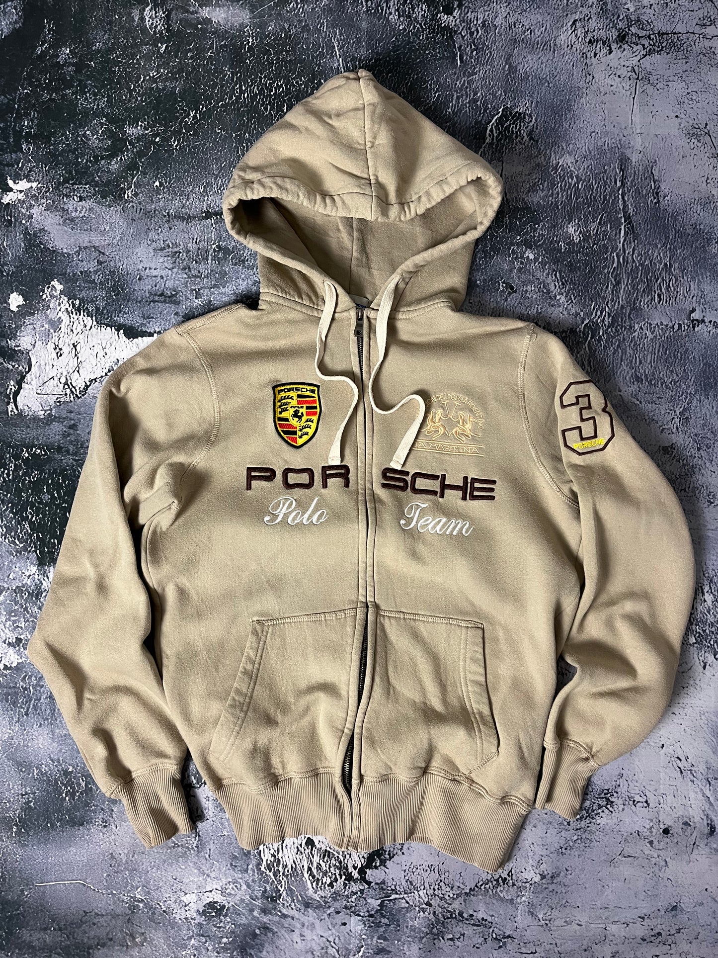 La Martina Porsche Ziphoodie beige (M)