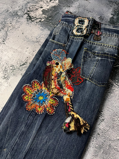 Desigual mid waist skinny bootcut Jeans (M)