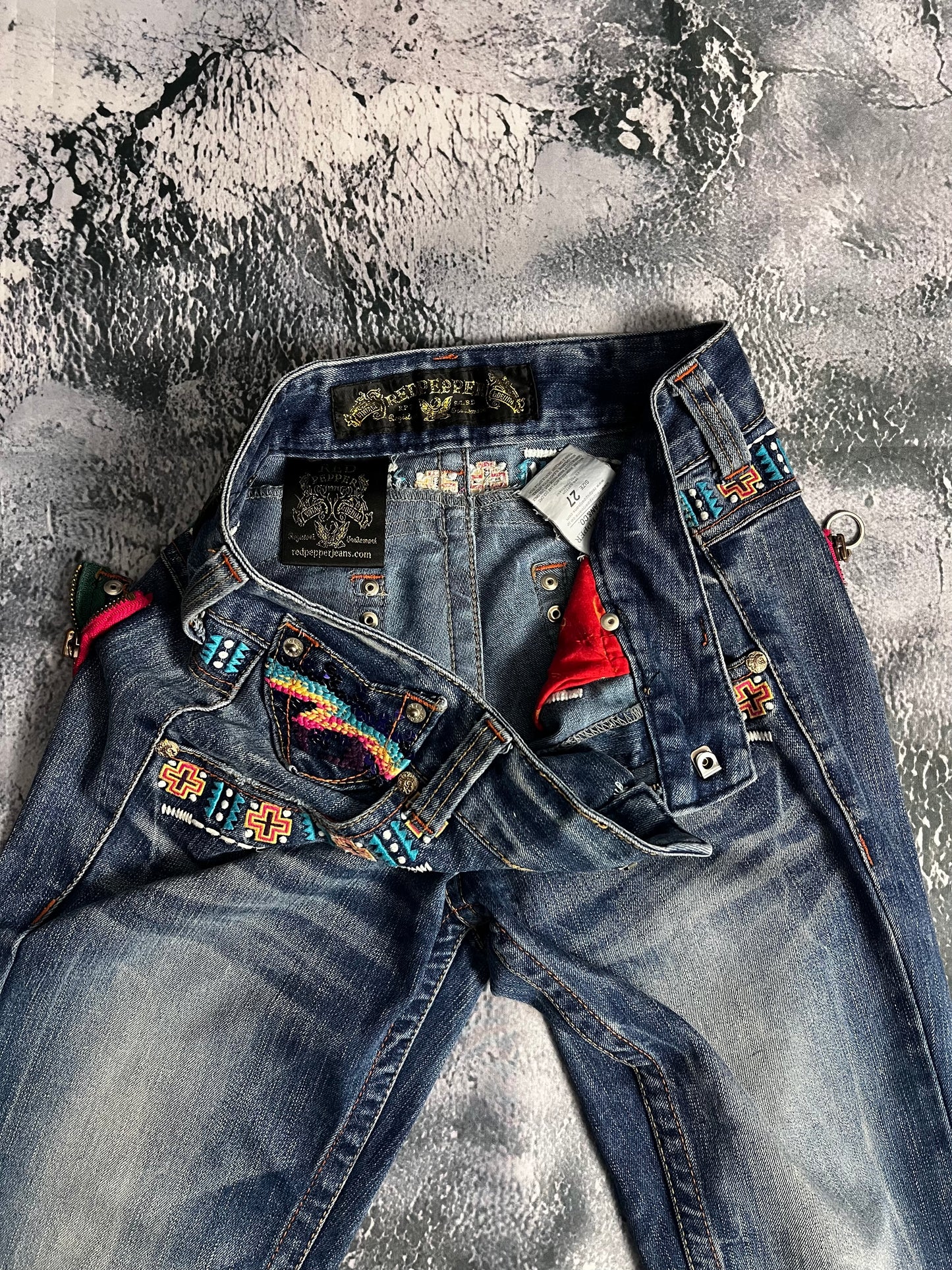 Red Pepper low waist skinny bootcut Jeans (S)