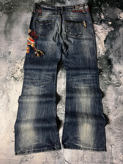 Desigual mid waist skinny bootcut Jeans (M)