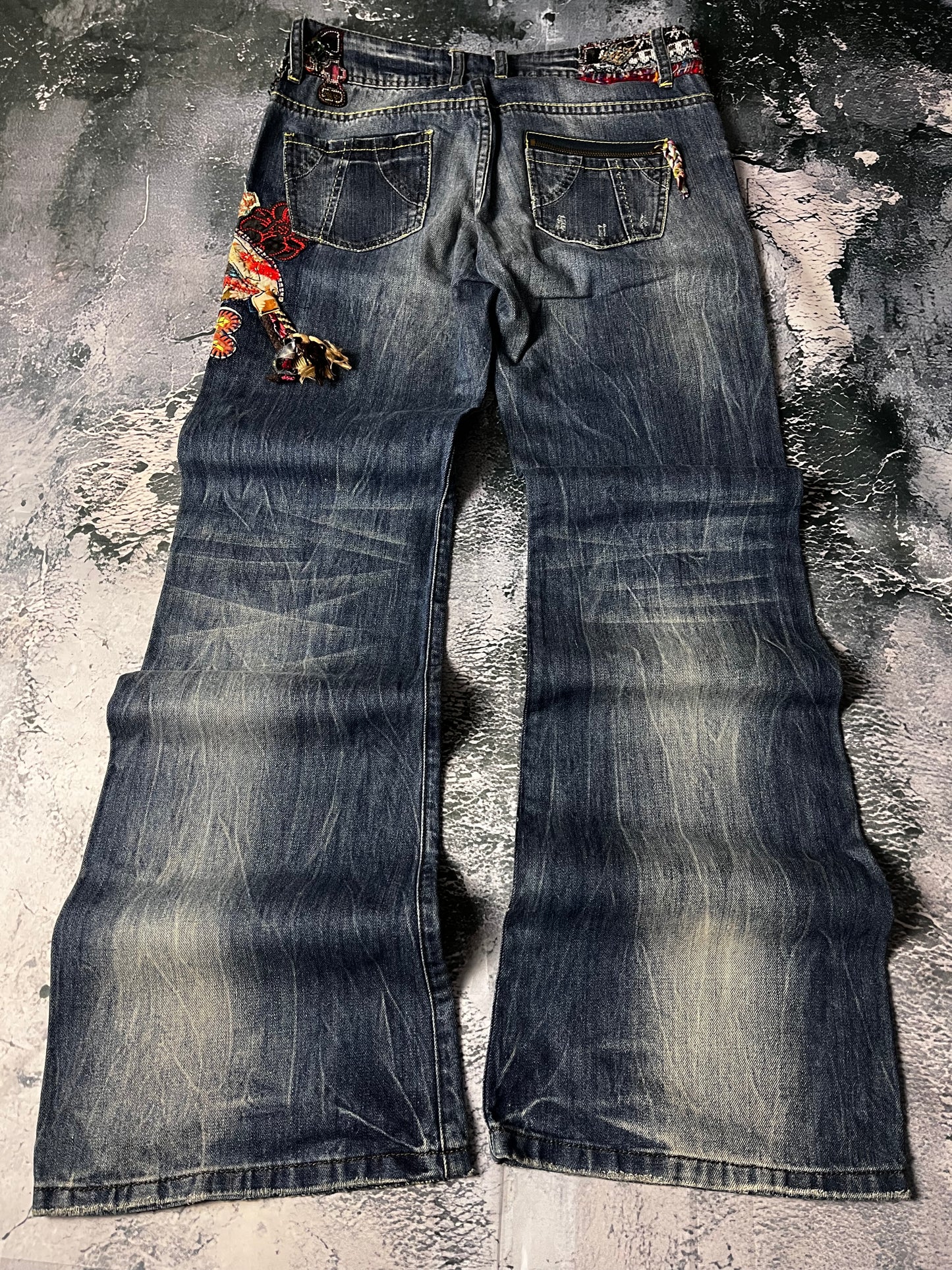 Desigual mid waist skinny bootcut Jeans (M)