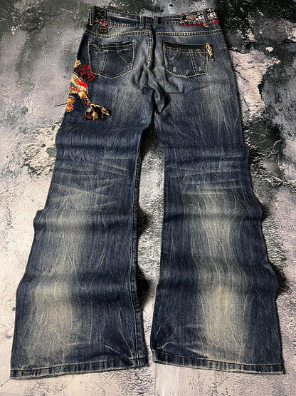 Desigual mid waist skinny bootcut Jeans (M)