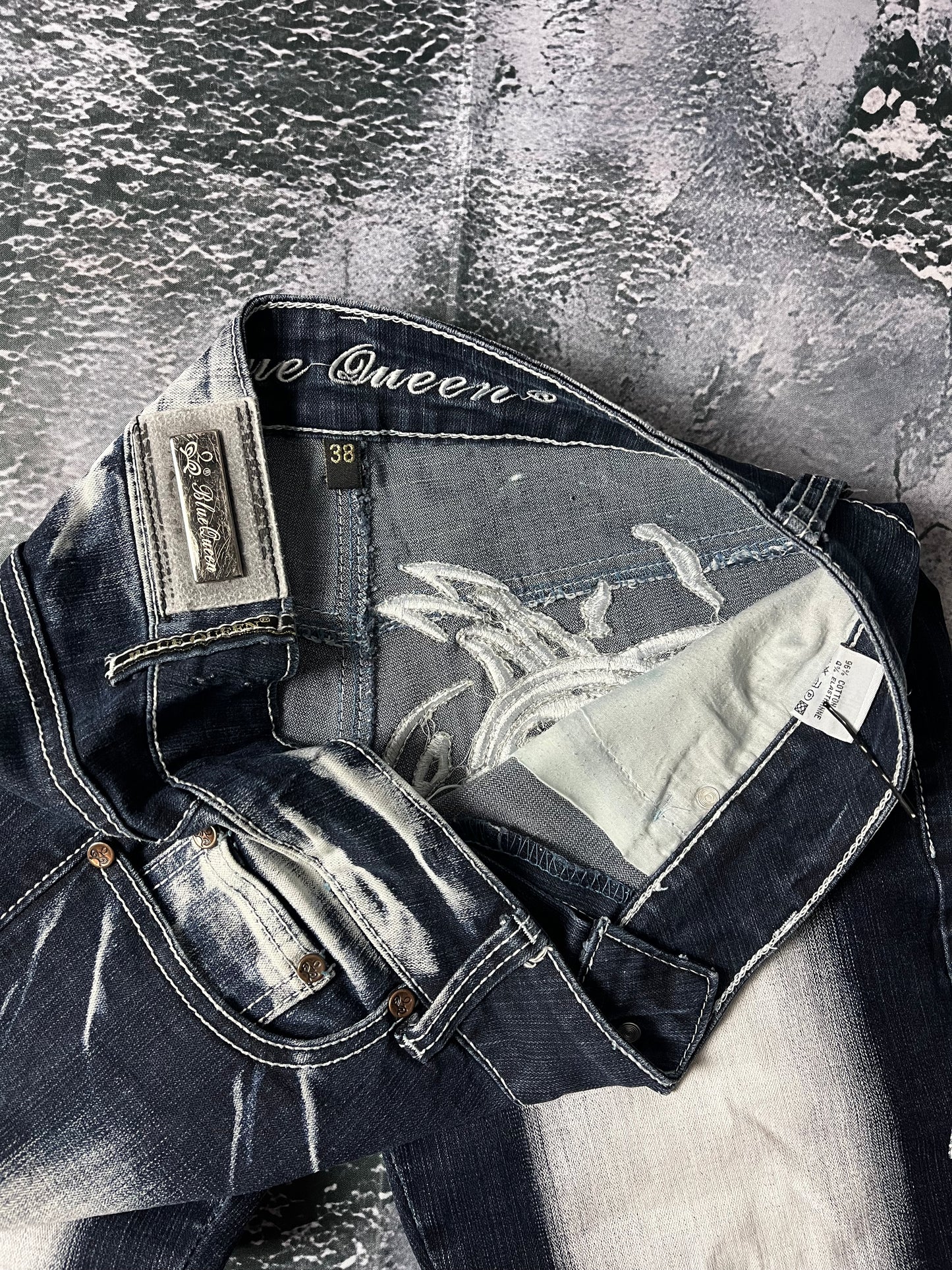 Blue Queen low waist skinny bootcut Jeans (M)