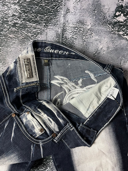 Blue Queen low waist skinny bootcut Jeans (M)