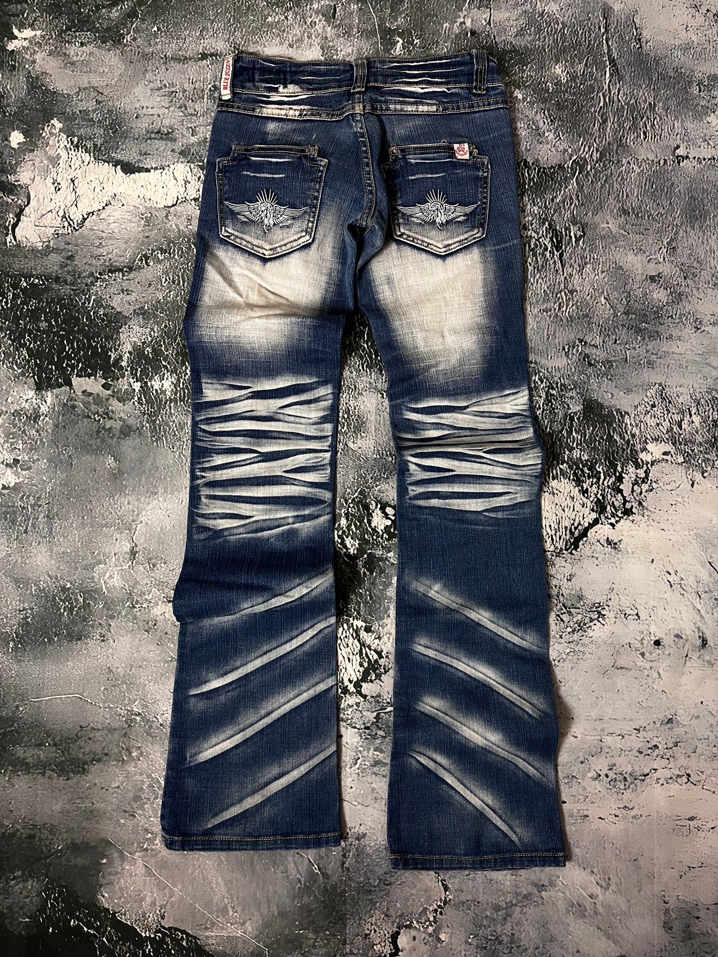 Blue Queen low waist skinny bootcut Jeans (XXS)
