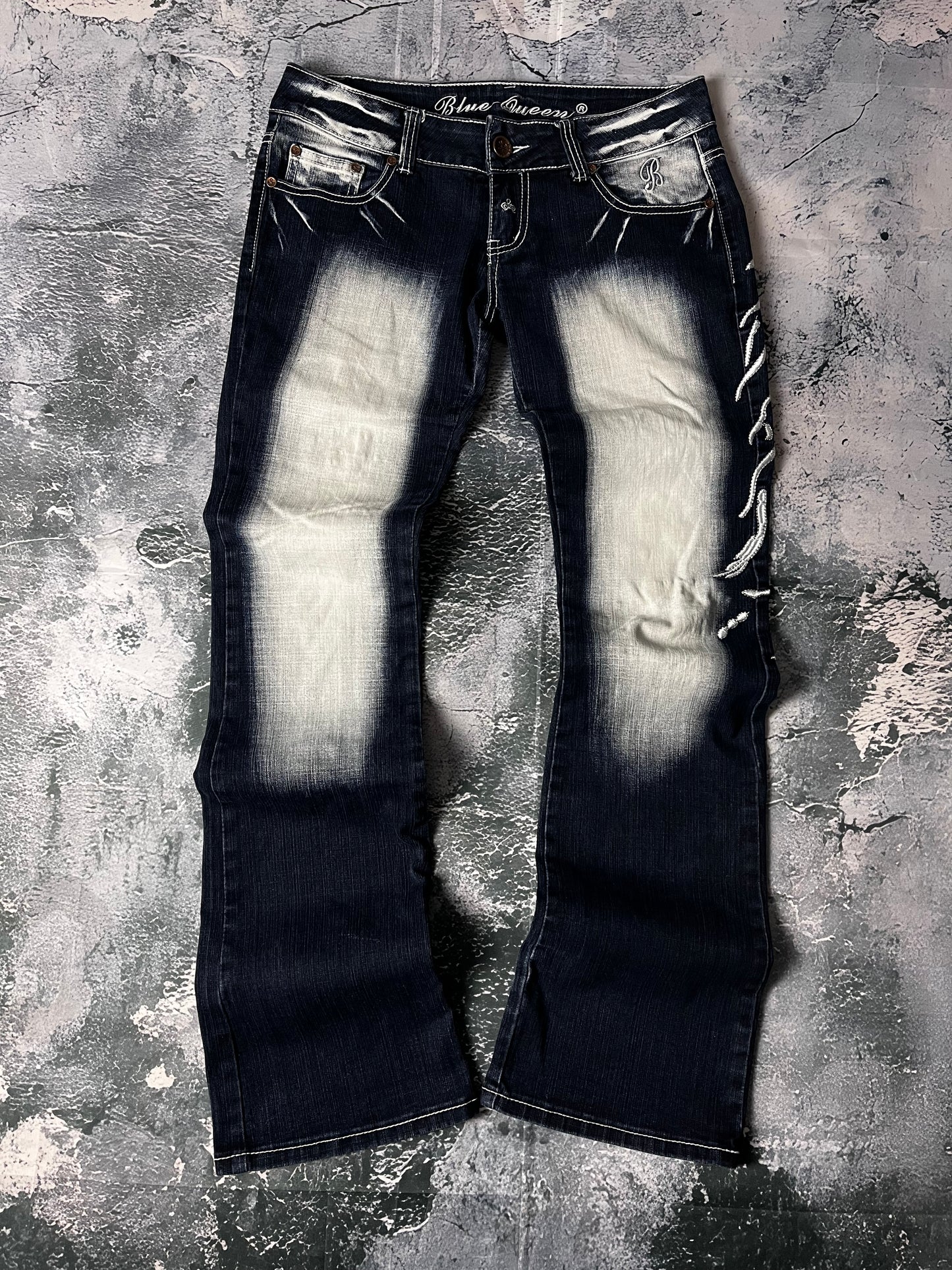 Blue Queen low waist skinny bootcut Jeans (M)