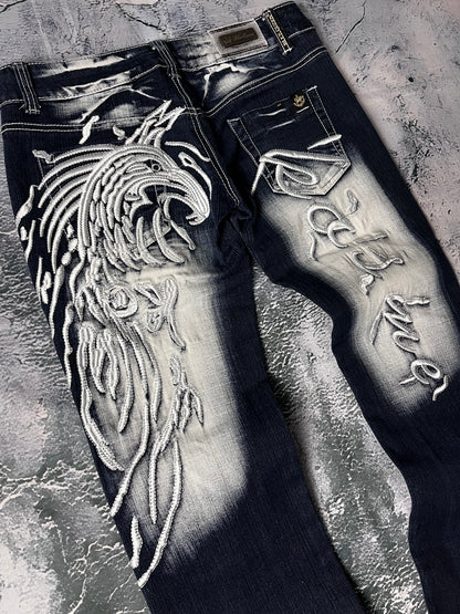 Blue Queen low waist skinny bootcut Jeans (M)