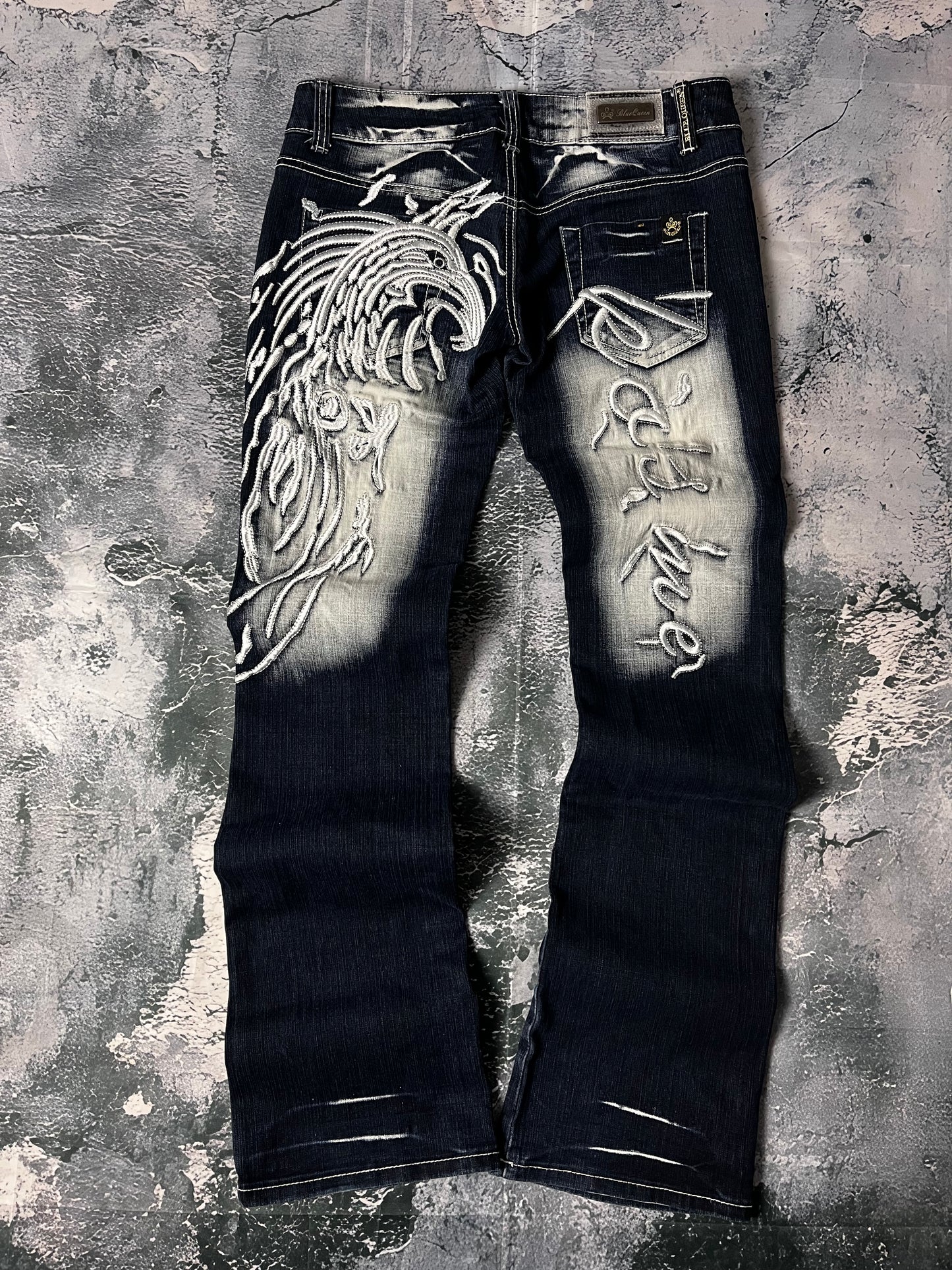 Blue Queen low waist skinny bootcut Jeans (M)