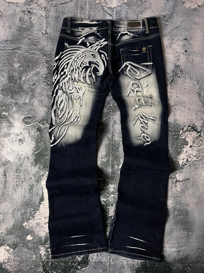 Blue Queen low waist skinny bootcut Jeans (M)