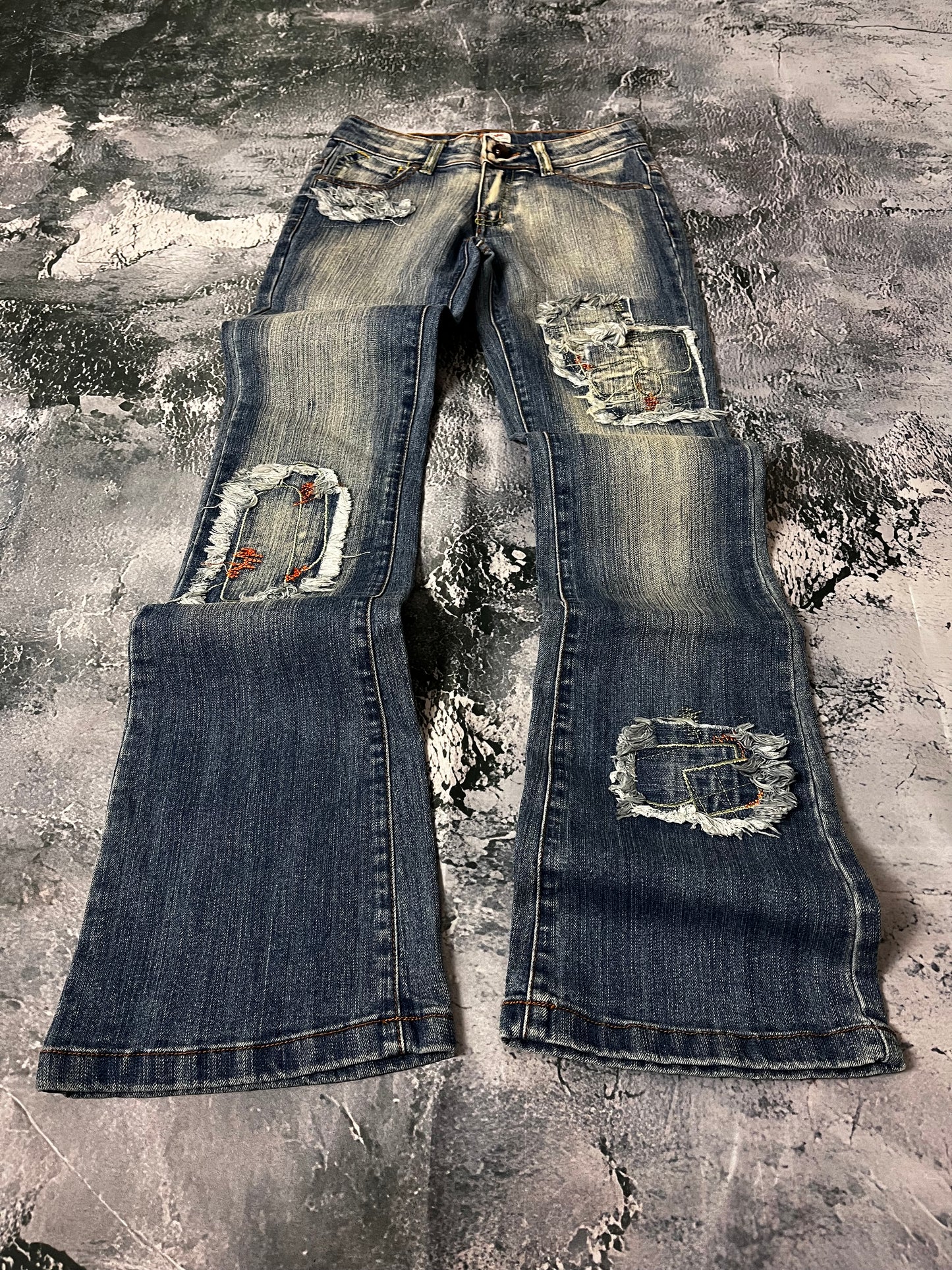 Cink Me mid waist skinny bootcut Jeans (XXS)