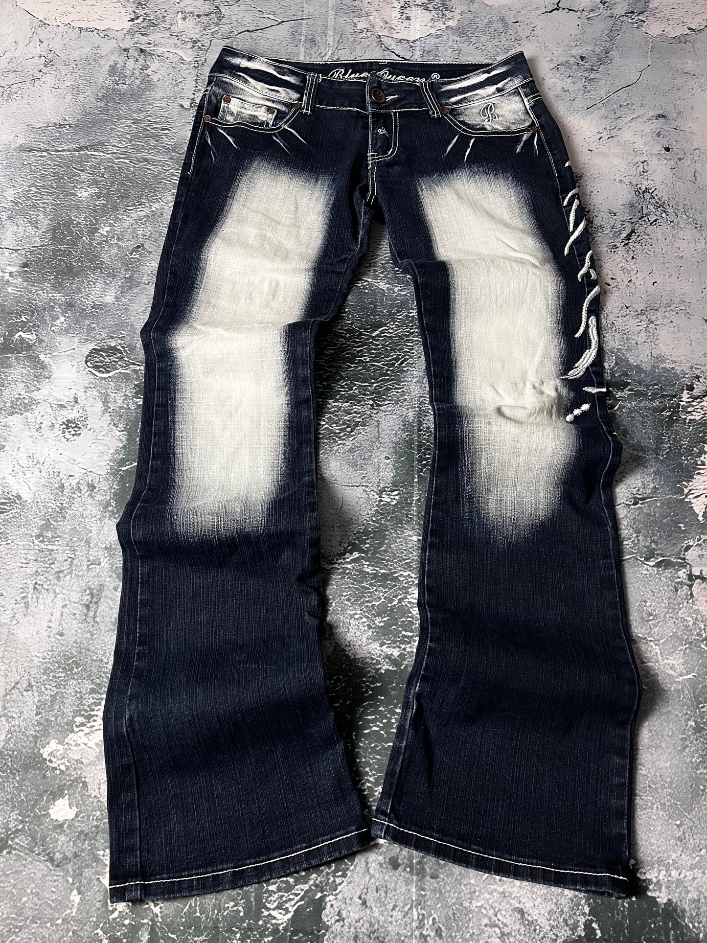 Blue Queen low waist skinny bootcut Jeans (M)