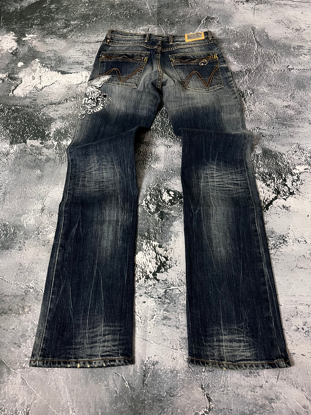 Nolita Big Print straight leg Bluejeans (XXS)