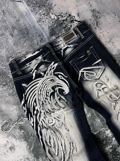 Blue Queen low waist skinny bootcut Jeans (M)