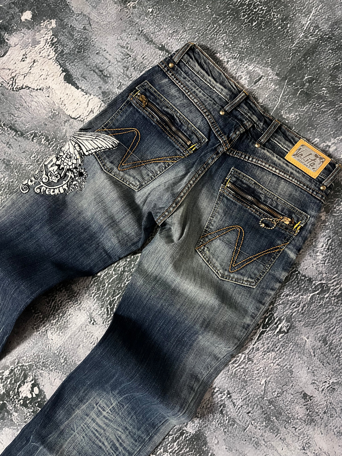 Nolita Big Print straight leg Bluejeans (XXS)