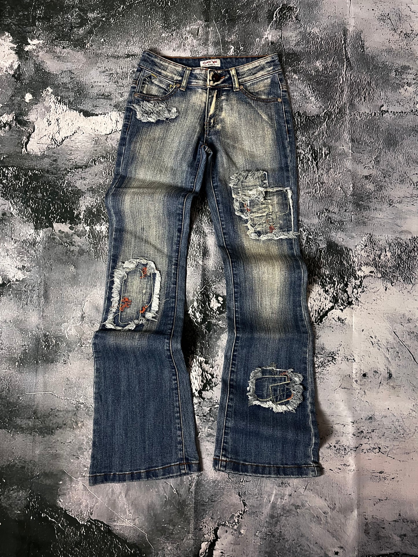 Cink Me mid waist skinny bootcut Jeans (XXS)