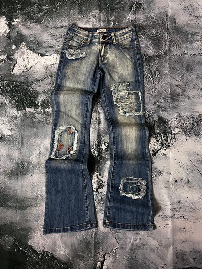 Cink Me mid waist skinny bootcut Jeans (XXS)
