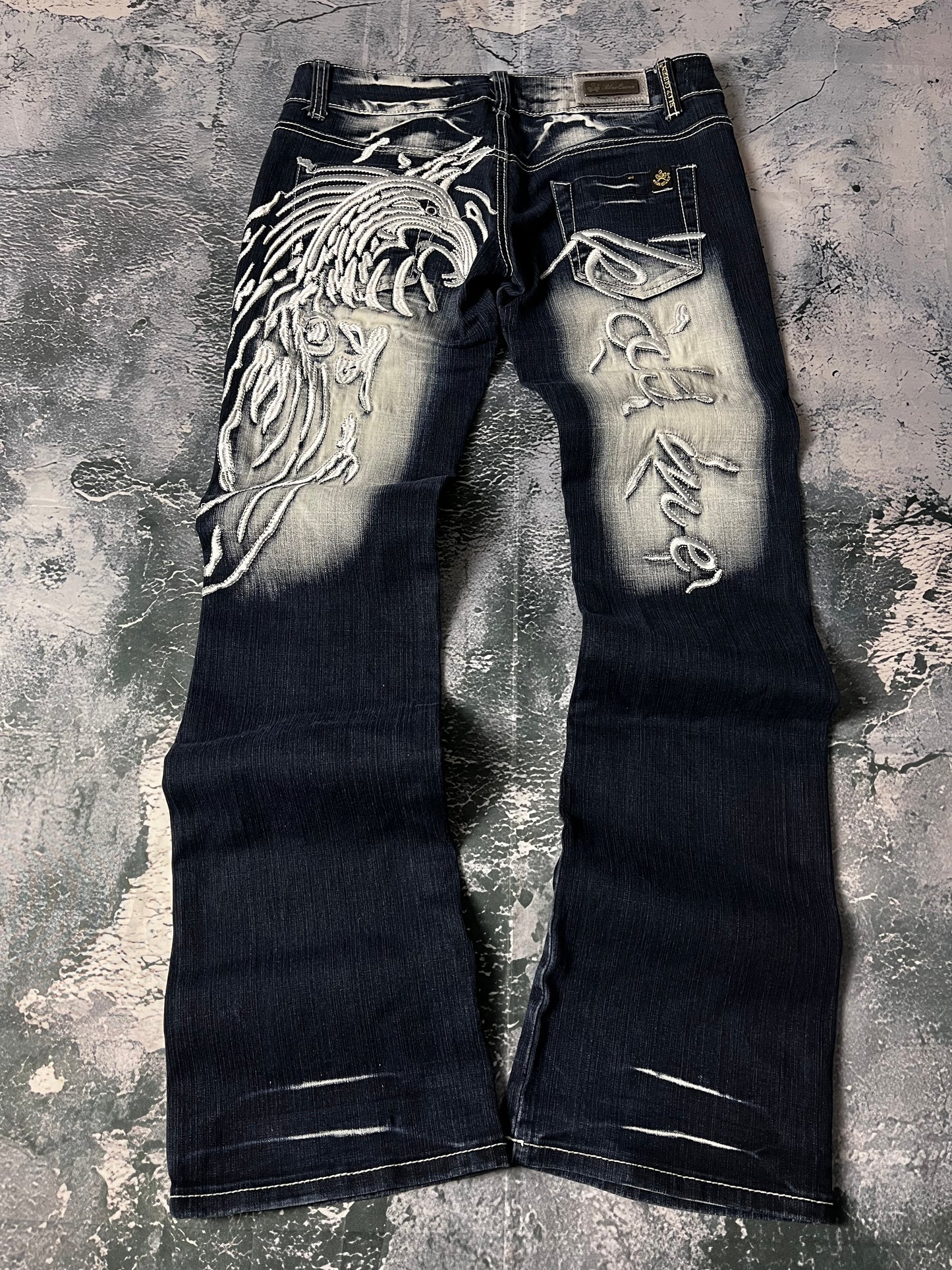 Blue Queen low waist skinny bootcut Jeans (M)