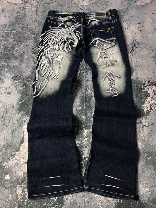 Blue Queen low waist skinny bootcut Jeans (M)