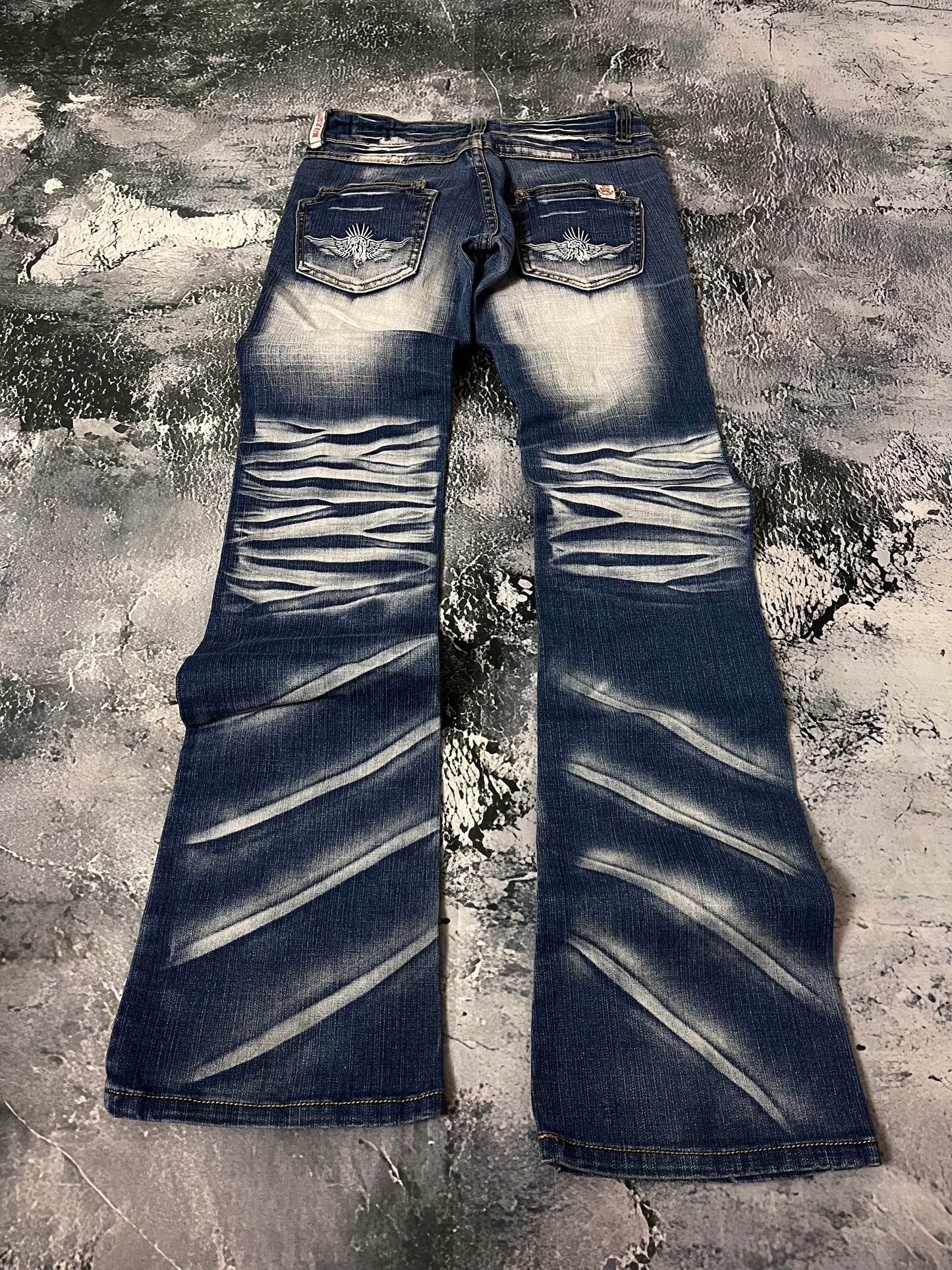 Blue Queen low waist skinny bootcut Jeans (XXS)