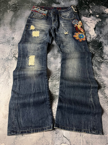 Desigual mid waist skinny bootcut Jeans (M)