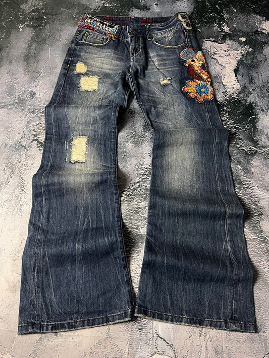 Desigual mid waist skinny bootcut Jeans (M)