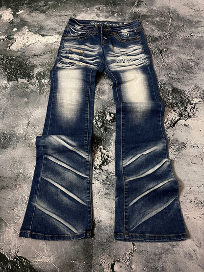 Blue Queen low waist skinny bootcut Jeans (XXS)
